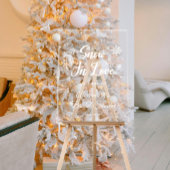 Schnee in der Liebe Weißer Winter Brautparty Willk Acrylschild