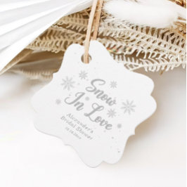 Schnee in der Liebe Weißes Winter Brautparty Geschenkanhänger