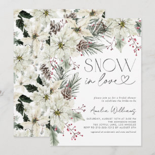 Schnee in der Liebe White Poinsettia Winter Einladung