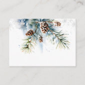 Schnee in der Liebe Winter Baby Dusche Windelpreis Begleitkarte (Rückseite)