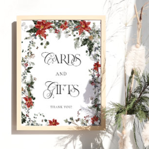 Schnee in der Liebe Winter Blumenkarten und Gesche Poster