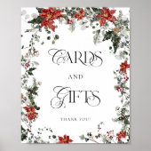 Schnee in der Liebe Winter Blumenkarten und Gesche Poster (Vorne)