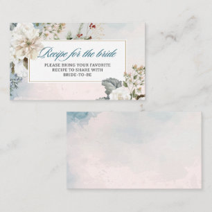 Schnee in der Liebe Winter Blumenstrauß Brautparty Begleitkarte