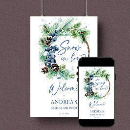 Schnee in der Liebe Winter Brautparty Begrüßungsze Poster