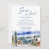 Schnee in der Liebe Winter Brautparty Bergdorf Einladung (Vorderseite)