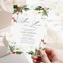 Schnee in der Liebe Winter Brautparty