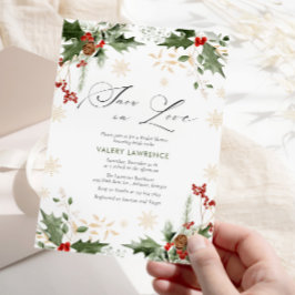 Schnee in der Liebe Winter Brautparty Einladung