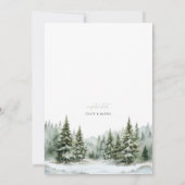 Schnee in der Liebe Winter Brautparty Einladung (Rückseite)