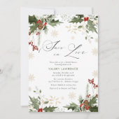 Schnee in der Liebe Winter Brautparty Einladung (Vorderseite)