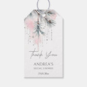 Schnee in der Liebe Winter Brautparty Gefallen Geschenkanhänger (Vorderseite)