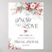 Schnee in der Liebe Winter Brautparty Herzlich wil Poster (Vorne)