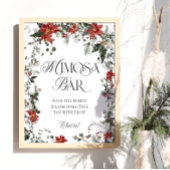 Schnee in der Liebe Winter Brautparty Mimosa Bar Poster