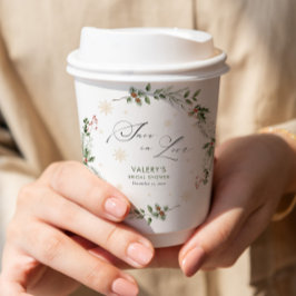 Schnee in der Liebe Winter Brautparty Pappbecher