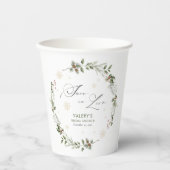Schnee in der Liebe Winter Brautparty Pappbecher (Vorderseite)