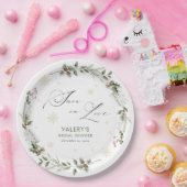 Schnee in der Liebe Winter Brautparty Pappteller (Party)