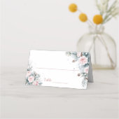 Schnee in der Liebe Winter Brautparty Party Platzkarte (Vorderseite)