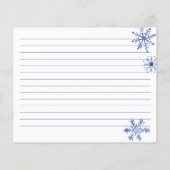 Schnee in der Liebe Winter Brautparty Rezept Karte (Rückseite)