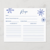 Schnee in der Liebe Winter Brautparty Rezept Karte (Vorderseite)