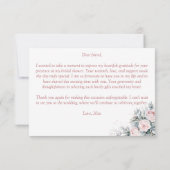 Schnee in der Liebe Winter Brautparty Schneekiefer Dankeskarte (Rückseite)