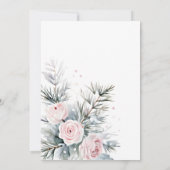 Schnee in der Liebe Winter Brautparty Schneekiefer Einladung (Rückseite)