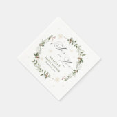 Schnee in der Liebe Winter Brautparty Serviette (Ecke)