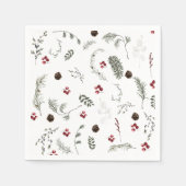 Schnee in der Liebe Winter Brautparty Serviette (Vorderseite)