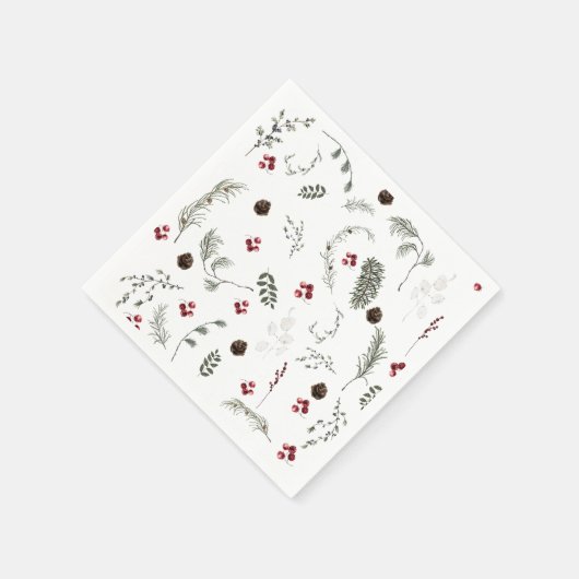 Schnee in der Liebe Winter Brautparty Serviette (Ecke)