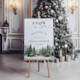 Schnee in der Liebe Winter Brautparty Signatur Acrylschild