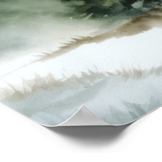 Schnee in der Liebe Winter Brautparty Signatur Poster (Ecke)