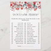 Schnee in der Liebe Winter Brautparty-Spiel (Vorderseite)