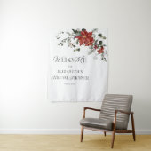 Schnee in der Liebe Winter Brautparty Wandteppich (Beispiel)