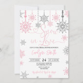 Schnee in der Liebe Winter Bridal Dusche Einladung (Vorderseite)