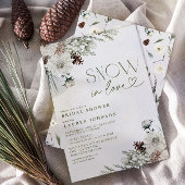 Schnee in der Liebe Winter Evergreen Brautparty Einladung