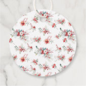 Schnee in der Liebe Winter florales Brautparty Vie Geschenkanhänger (Rückseite)