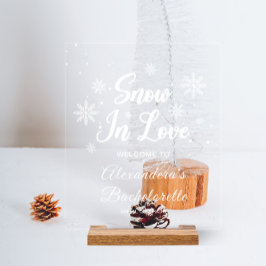 Schnee in der Liebe Winter Junggeselinnen-Abschied Acrylschild