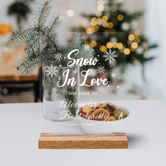 Schnee in der Liebe Winter Junggeselinnen-Abschied Acrylschild