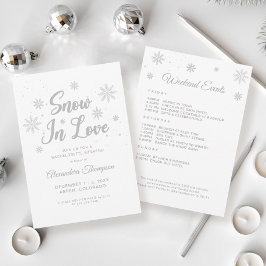 Schnee in der Liebe Winter Junggeselinnen-Abschied Einladung