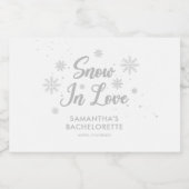 Schnee in der Liebe Winter Junggeselinnen-Abschied Schaumweinetikett (Einzelnes Label)