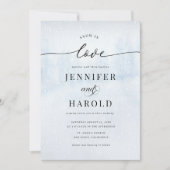 Schnee in der Liebe Winter QR-Code Alles in einer Einladung (Vorderseite)