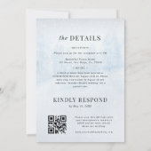 Schnee in der Liebe Winter QR-Code Alles in einer Einladung (Rückseite)