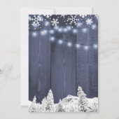 Schnee in der Liebe Winter Schneeflocken Brautpart Einladung (Rückseite)