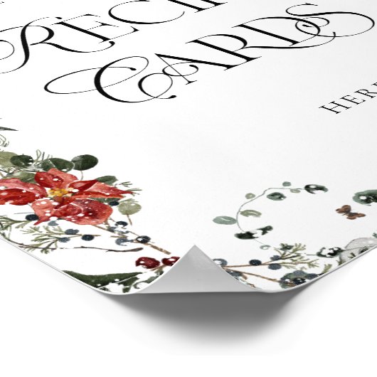 Schnee in der Liebe Winter Verlasst hier Ihre Reze Poster (Ecke)