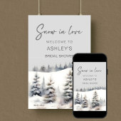 Schnee in der Liebe Winter Wald Brautparty Empfang Poster