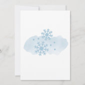 Schnee in der Liebe Winter Wald Schneeflocke Braut Einladung (Rückseite)