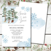 Schnee in der Liebe Winter Wald Schneeflocke Braut Einladung
