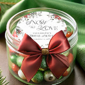 Schnee in der Liebe Winter Weihnachts-Brautparty Runder Aufkleber