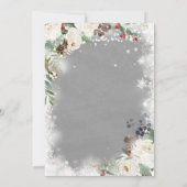 Schnee in der Liebe Winter Weißes Brautparty Einladung (Rückseite)