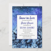 Schnee in der Liebe Winter Wonderland Brautparty Einladung (Vorderseite)