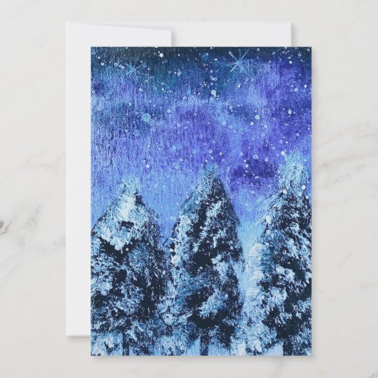 Schnee in der Liebe Winter Wonderland Brautparty Einladung (Rückseite)