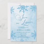 Schnee in der Liebe Winter Wunderland Brautparty Einladung (Vorderseite)